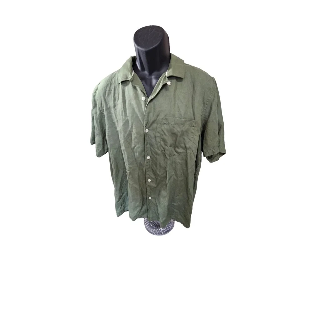 Ted Baker London size 5 olive men's button up